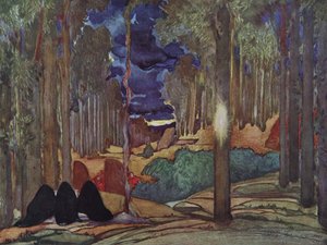 Bühnenbild für das Stück Das Martyrium des Heiligen Sebastian von Gabriele D