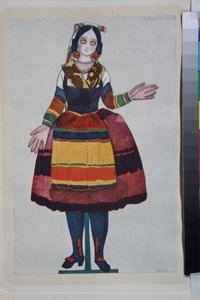 Die italienische Puppe, Kostüm für das Ballett "La Boutique Fantasque" unter der Regie von Gioachino Rossini