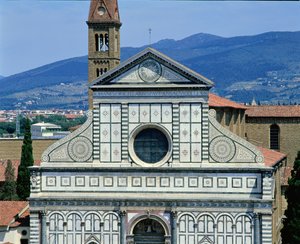 Ansicht von Santa Maria Novella, um 1450-70 von Leon Battista Alberti
