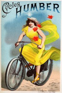 Transport. Humbert Fahrräder. Plakat von Choubrac, Frankreich, ca. 1895 (Plakat)
