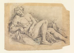 Bacchus schlafend (nach Poussin) von Leon Dabo