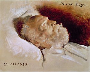 Porträt von Victor Hugo (1802-85) auf seinem Sterbebett, 22. Mai 1885