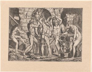Venus in der Schmiede des Vulkan von Leon Davent
