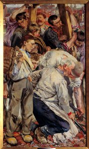 Das Alter der Arbeiter (linker Teil eines Triptychons) von Leon Henri Marie Frederic