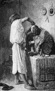 Ein Barbier in Istanbul von Leon Joseph Florentin (after) Bonnat