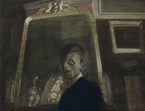 Selbstporträt mit Spiegel von Leon Spilliaert