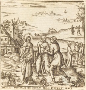 Christus fordert zwei Jünger von Johannes dem Täufer auf, ihm zu folgen von Leonard Gaultier