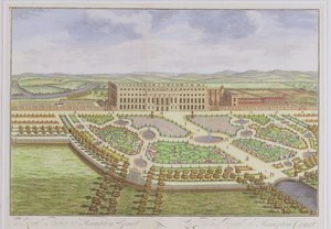 Der Königspalast von Hampton Court, aus 