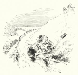 Jack und Jill gingen den Hügel hinauf (Gravur) von Leonard Leslie Brooke