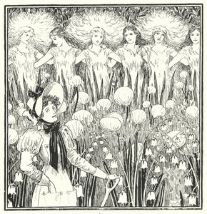 Fräulein Mary, ganz im Gegenteil, wie wächst dein Garten? (Gravur) von Leonard Leslie Brooke