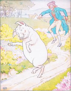 Zum Markt, zum Markt, um ein fettes Schwein zu kaufen von Leonard Leslie Brooke