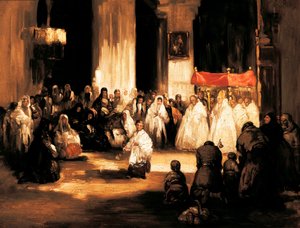 Der Allmächtige Gott (el Dios Grande). Gemälde von Leonardo Alenza y Nieto (1807-1845). Madrid. Romantisches Museum.
