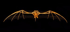 Modell des Gleiters von Leonardo da Vinci - Museum für Wissenschaft und Technik von Leonardo da Vinci, in Mailand.