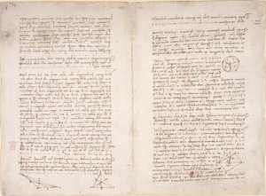 Leonardo da Vincis Notizen und Diagramme aus 