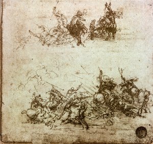 Schlacht der Reiter, Studie zur Schlacht von Anghiari