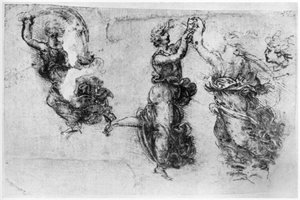 Tanzende Frauen, spätes 15. oder frühes 16. Jahrhundert, 1954 von Leonardo da Vinci