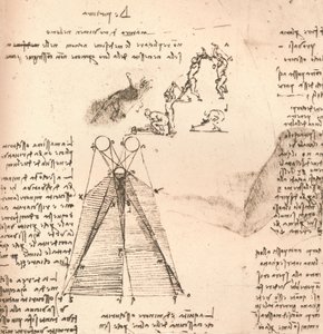 Diagramm zur Veranschaulichung der Theorie von Licht und Schatten und Skizzen von Figuren, ca. 1472-ca. 1519, 1883