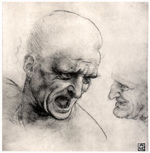 Köpfe von Kriegern, 1503-1505 von Leonardo da Vinci