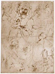 Kniende Madonna mit dem Kind und St. Johannes