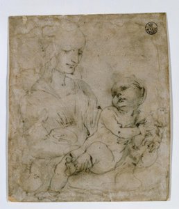 Studie zur Madonna mit Katze von Leonardo da Vinci