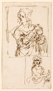 Studien für die Heilige Maria Magdalena von Leonardo da Vinci