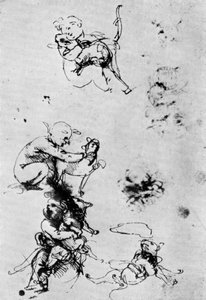 Studien für eine Madonna Del Gatto, 15. Jahrhundert, 1930 von Leonardo da Vinci