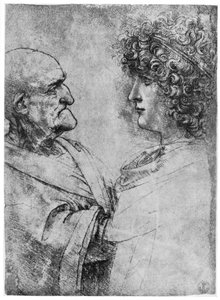 Studien von Köpfen, um 1500 1954 von Leonardo da Vinci