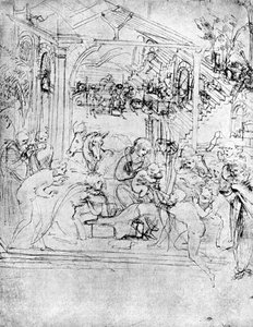 Studie zur Anbetung der Könige, 15. Jahrhundert 1930