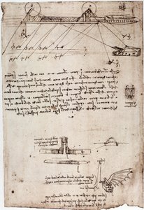 Studie für einen Marinedredger von Leonardo da Vinci (1452-1519). Zeichnung mit Feder und Tinte