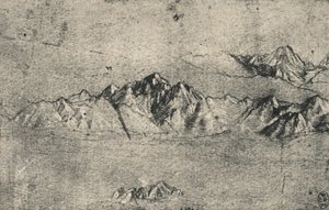 Studie von Gebirgsketten, um 1480