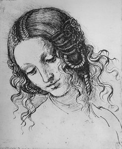 Studie eines Frauenkopfes, um 1480, 1945