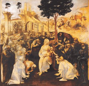 Die Anbetung der Könige nach der Restaurierung, 1481-1482
