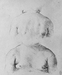 Die Büste eines Säuglings, Vorder- und Rückansicht, um 1480, 1945 von Leonardo da Vinci