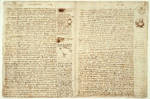 Der Codex Hammer, Seiten 124-127 von Leonardo da Vinci