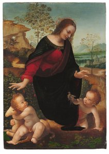 Die Madonna und das Kind mit dem kleinen Johannes dem Täufer