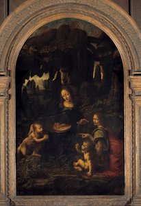 Die Jungfrau, das Jesuskind, Johannes der Täufer und ein Engel oder „Die Jungfrau der Felsen“