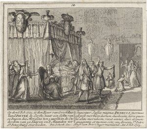 Der Tod von Peter dem Großen am 8. Februar 1725
