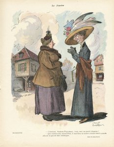 Illustration von Leonce Burret (1865-1915) in Le Smile, Nr. 19, 08/05/13 - Mode, Hut