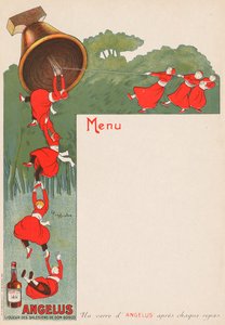 Menüseite Angelus: Likör der Salesianer von Dom Bosco, 1911