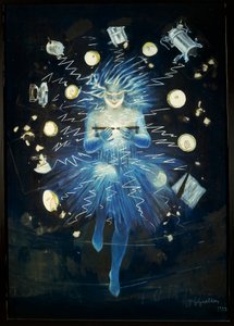 Skizze einer Werbung für ein elektrisches Gerät, von Leonetto Cappiello
