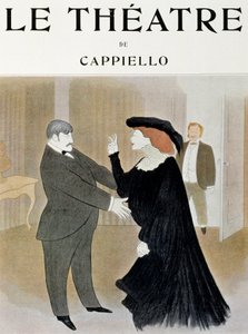 Die Schauspieler Lucien Guitry und Jane Harding in einer Szene aus La Chatelaine von Leonetto Cappiello