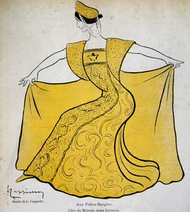 Die Tänzerin Cleo im Ballett-Pantomime Lorenza im Folies Bergère