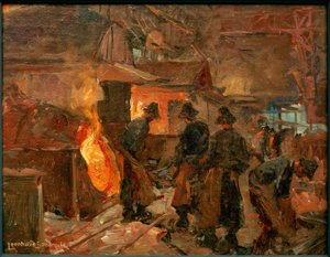 Leonhard Sandrock, Im Stahlwerk