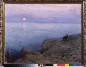 Der Dichter Alexander Puschkin (1799-1837) am Ufer