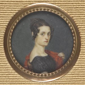 Bildnis einer Dame in dunklem Kleid