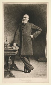 Porträt von Pierre Puvis de Chavannes von Leopold Flameng