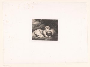 Prinzessin Sophia Matilda von Gloucester mit ihrem Hündchen von Leopold Flameng