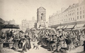 Der Marché des Innocents, 1915 von Leopold Flameng