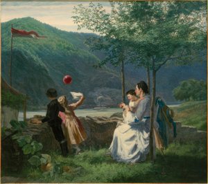 Die Schiffsanlegestelle in Weißenkirchen von Leopold Till