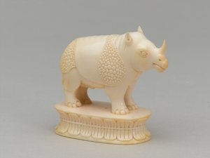 Weißer Läufer, Schachfigur, Indien, um 1820
